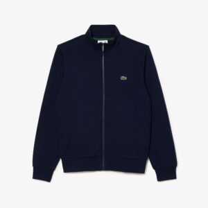 Lacoste - Felpa in pile a collo alto con zip