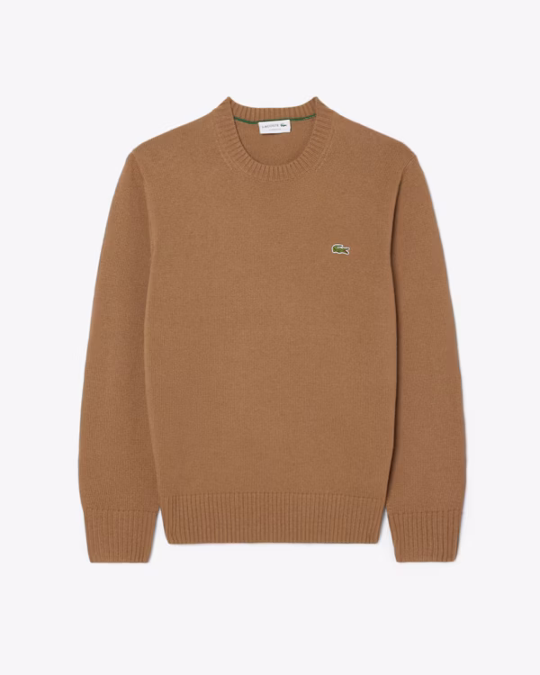Lacoste - Maglione a girocollo in lana cardata