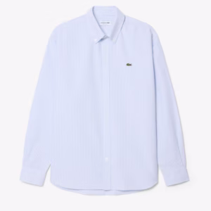 Lacoste - Camicia Oxford a righe regular fit