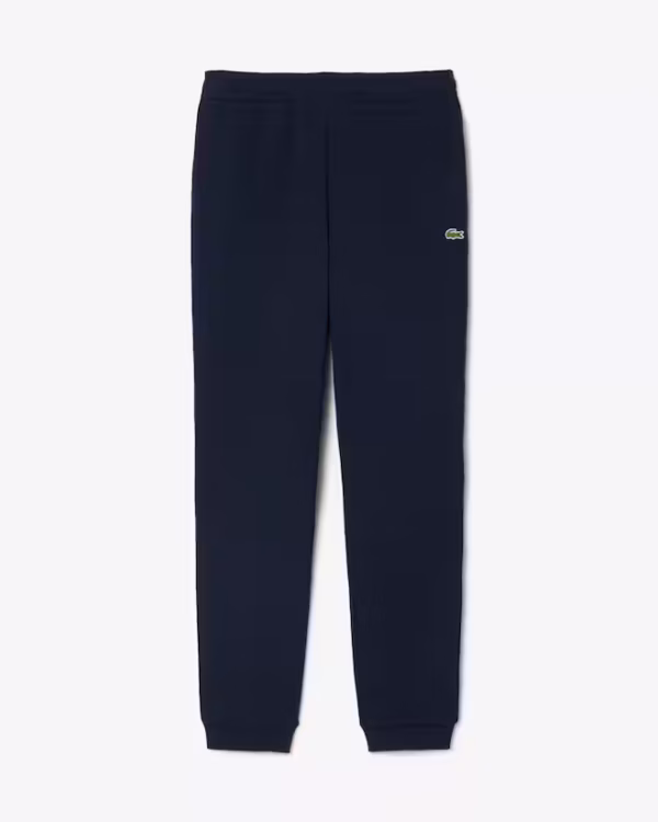 Lacoste - Pantaloni della tuta tapered fit in tessuto felpato